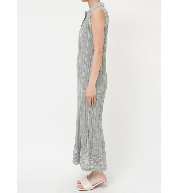 LAGUNAMOON「シャツカラーメランジニットワンピース」|ワンピース|