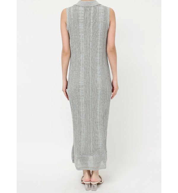 LAGUNAMOON「シャツカラーメランジニットワンピース」|ワンピース|