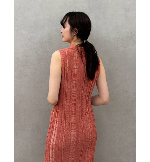 LAGUNAMOON「シャツカラーメランジニットワンピース」|ワンピース|