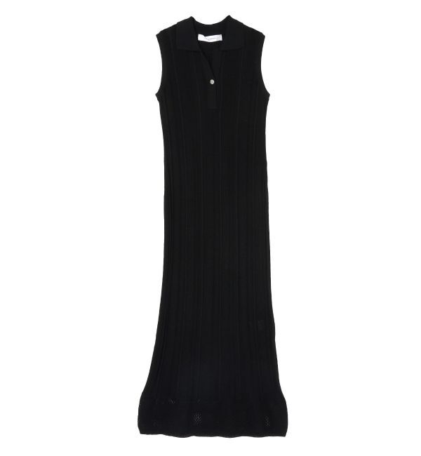 LAGUNAMOON「シャツカラーメランジニットワンピース」|ワンピース|