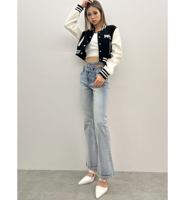 GYDA「heelストラップモチーフ付きポインテッドミュール」|パンプス|