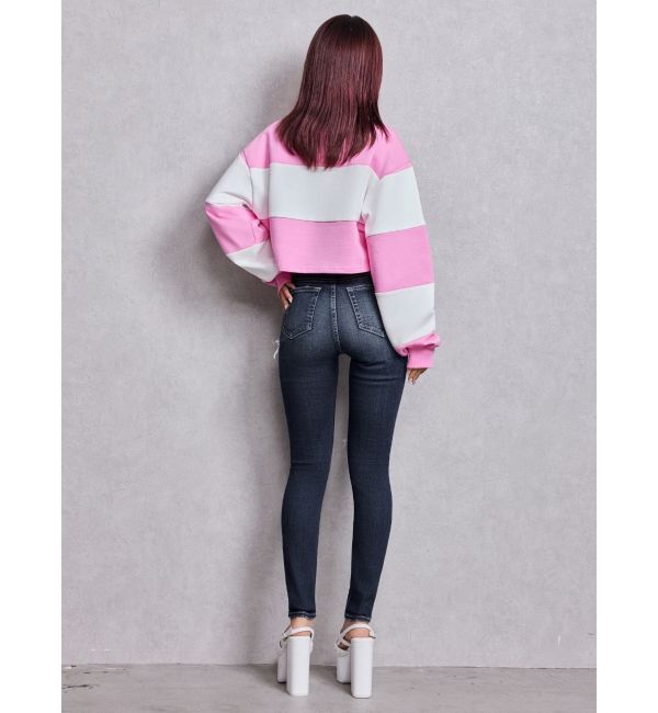 GYDA「GD fake leather patch shortトップス」|Tシャツ・カットソー|