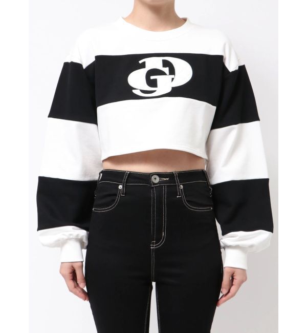 GYDA「GD fake leather patch shortトップス」|Tシャツ・カットソー|