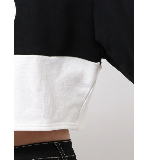 GYDA「GD fake leather patch shortトップス」|Tシャツ・カットソー|