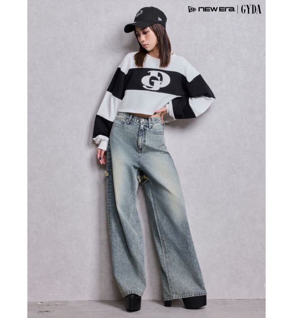 GYDA「GD fake leather patch shortトップス」|Tシャツ・カットソー|