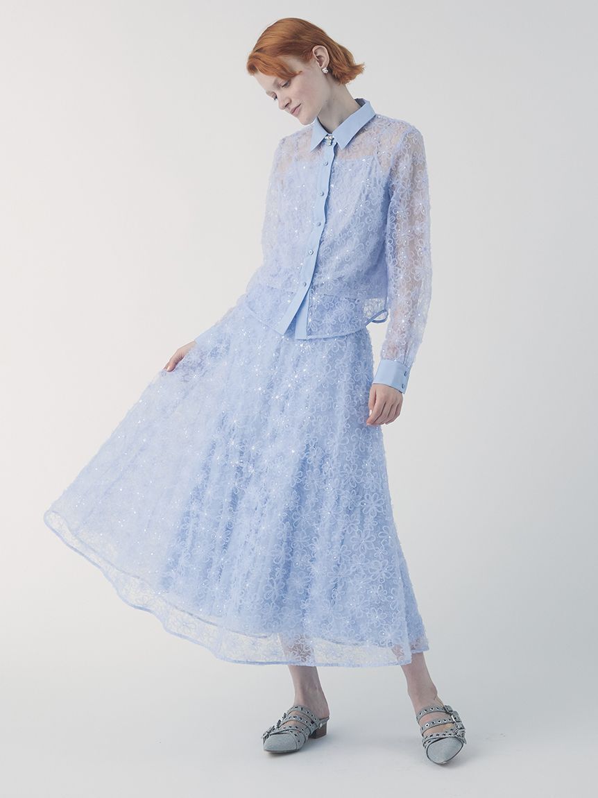 FURFUR「立体フラワーレーススカート」|スカート|