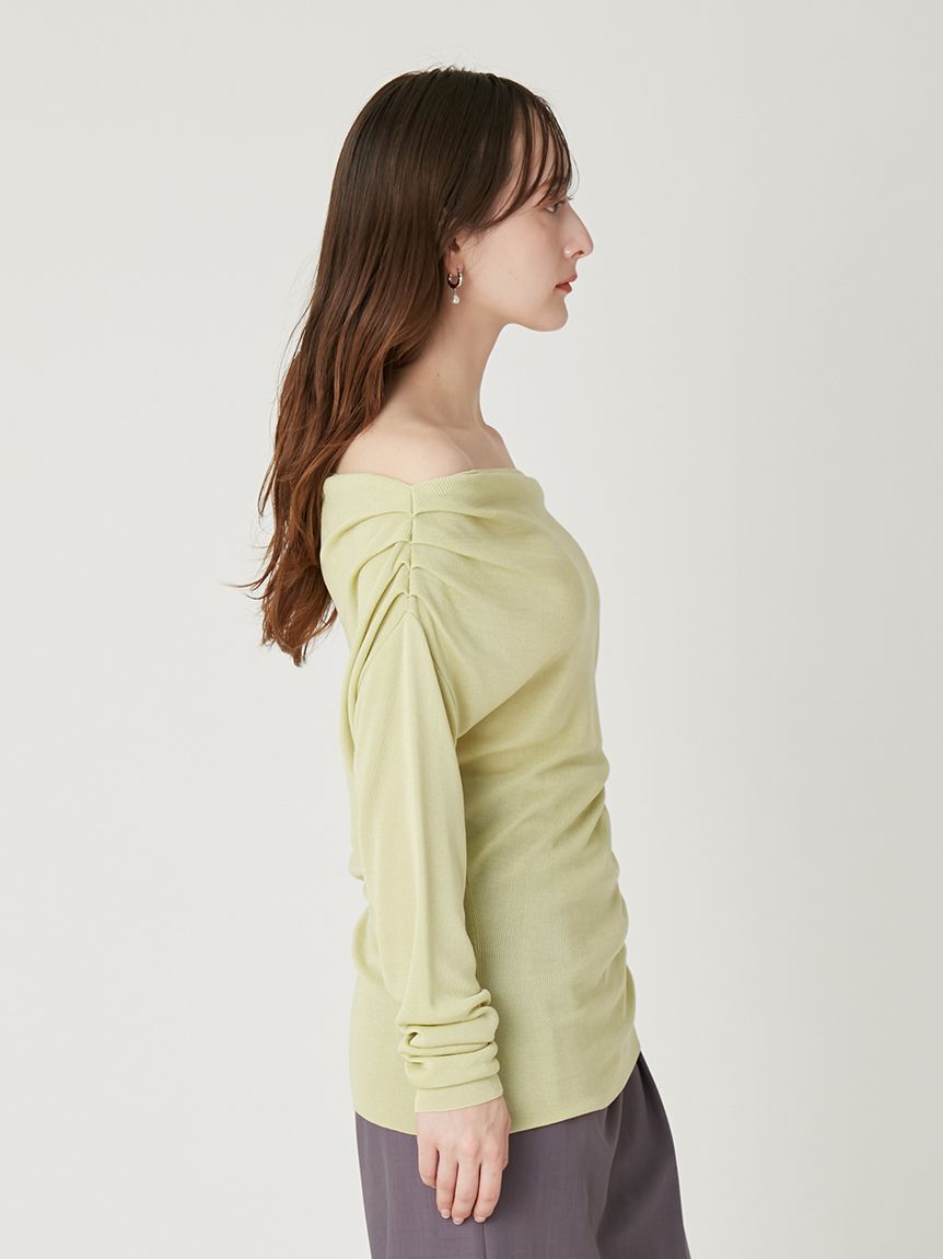 FRAY I.D「アシンメトリーオフショルニットトップス」|ニット・セーター|