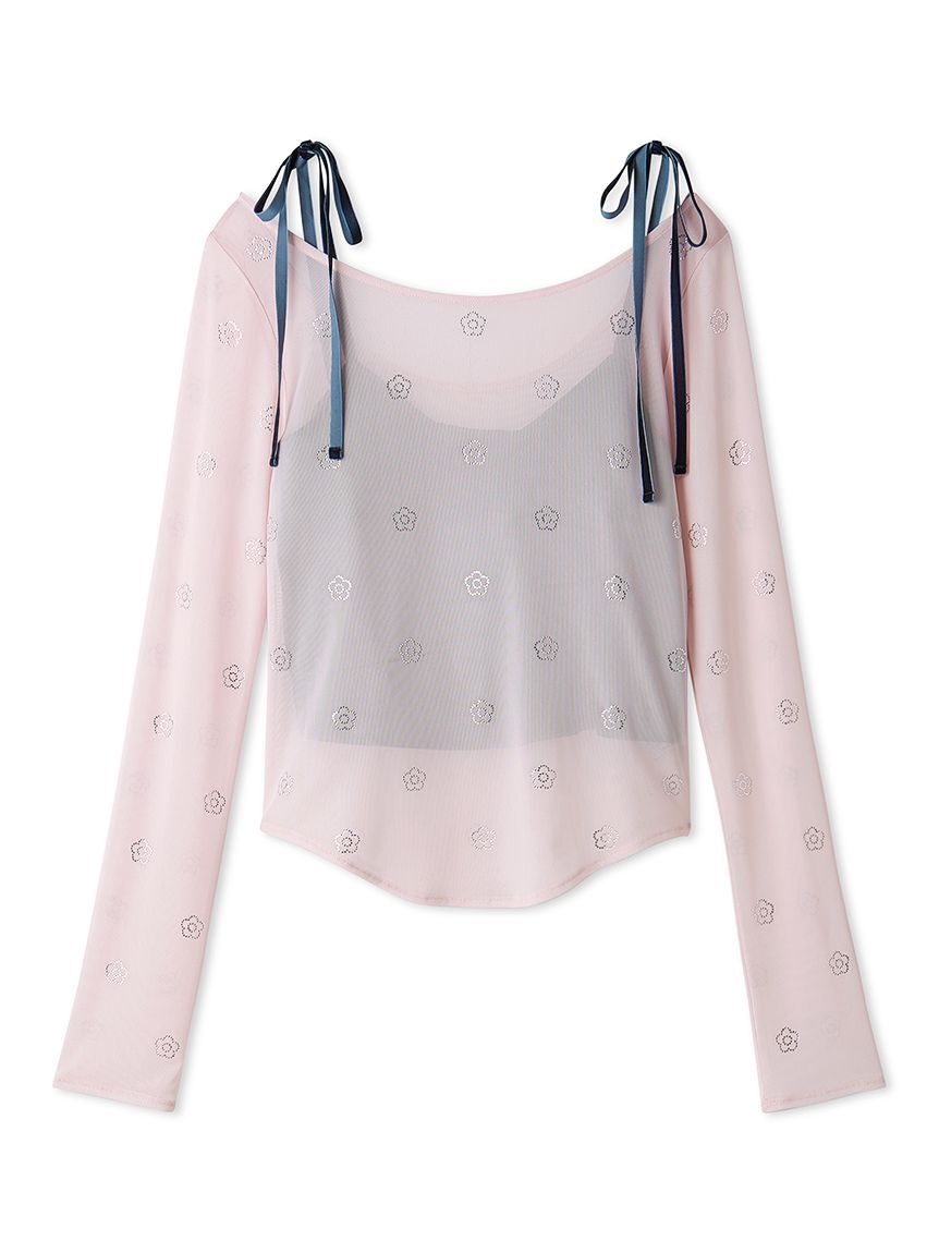 LILY BROWN「【LILY BROWN&times;MARY QUANT】デイジー柄シアーチュールトップス」|Tシャツ・カットソー|PNK