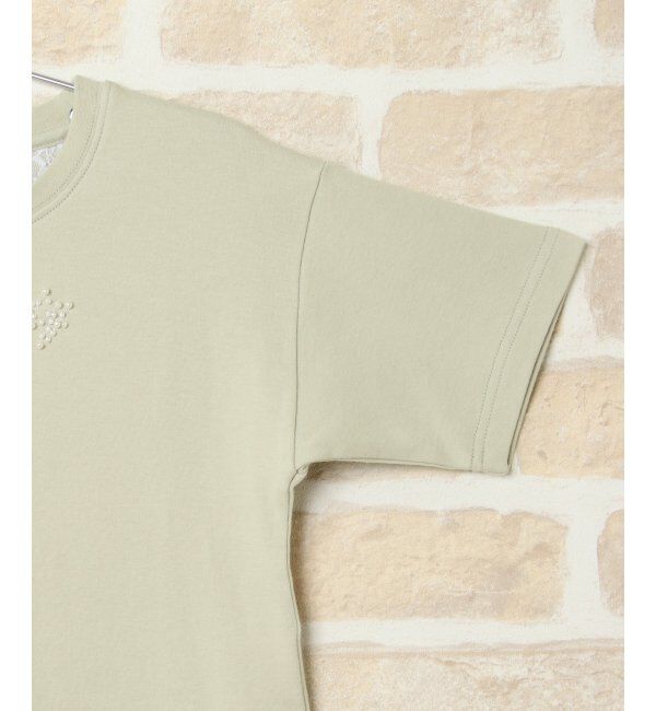 ikka kids「パールビジューロゴ前後差T」|Tシャツ・カットソー|