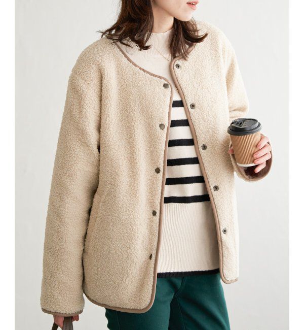 ikka「2WAYボアキルトブルゾン」|ブルゾン・スタジャン|