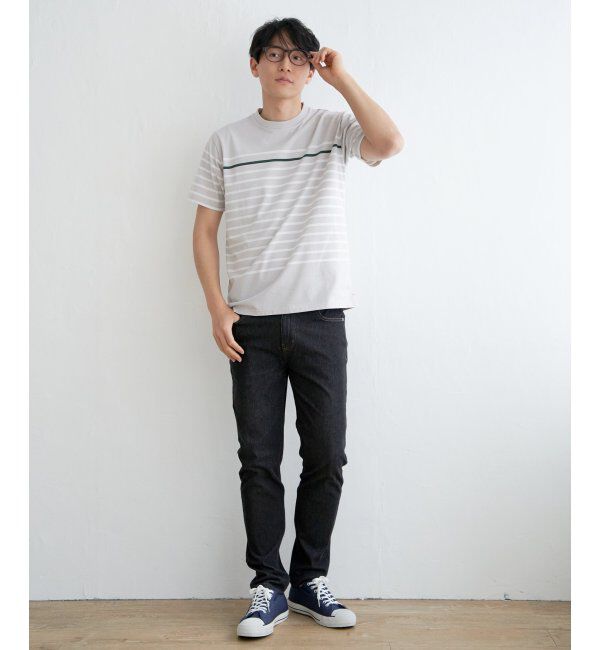 ikka「ボルテックスDRYボーダーTシャツ」|Tシャツ・カットソー|