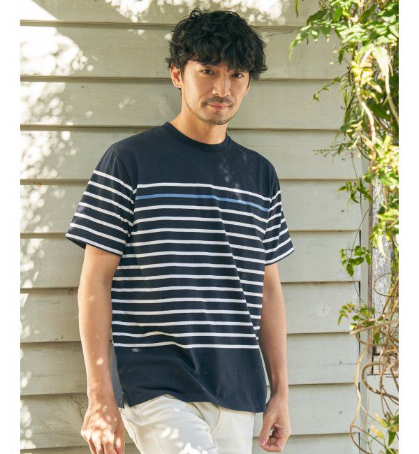 ikka「ボルテックスDRYボーダーTシャツ」|Tシャツ・カットソー|