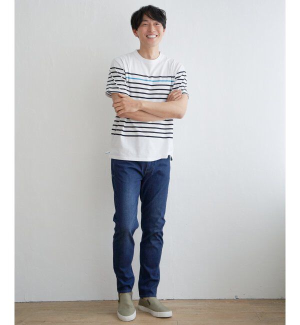 ikka「ボルテックスDRYボーダーTシャツ」|Tシャツ・カットソー|