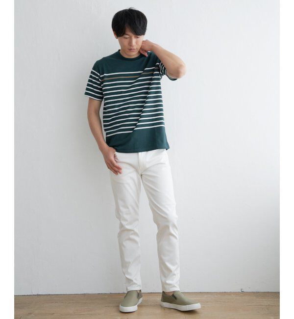 ikka「ボルテックスDRYボーダーTシャツ」|Tシャツ・カットソー|