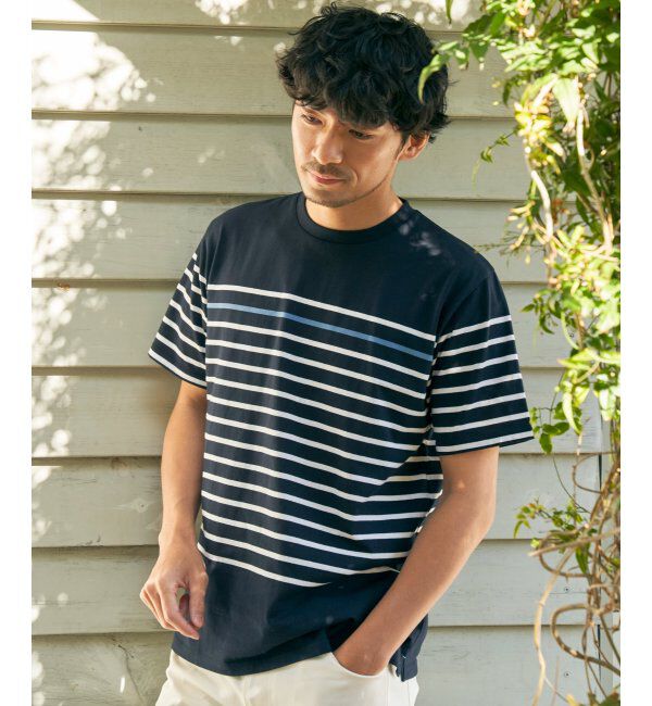 ikka「ボルテックスDRYボーダーTシャツ」|Tシャツ・カットソー|