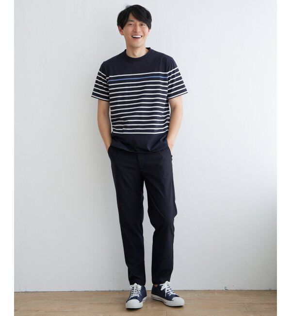 ikka「ボルテックスDRYボーダーTシャツ」|Tシャツ・カットソー|