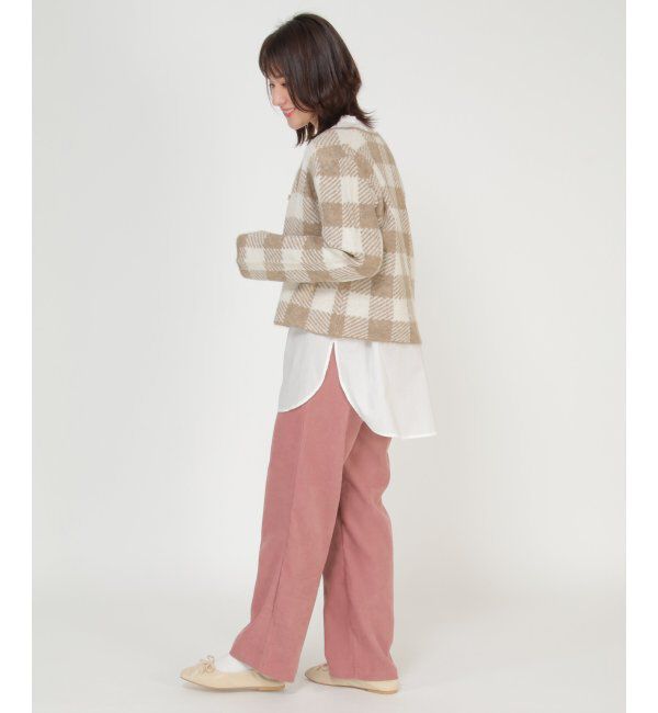 Lbc with Life「配色クルーショート丈カーディガン」|カーディガン|