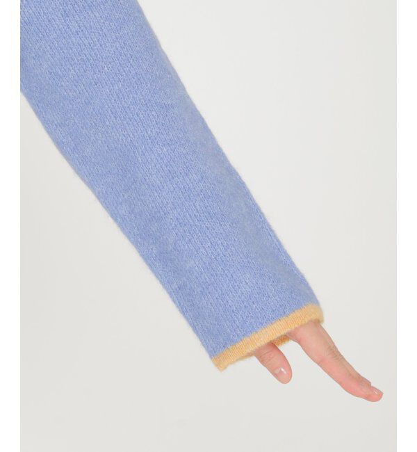 Lbc with Life「配色クルーショート丈カーディガン」|カーディガン|