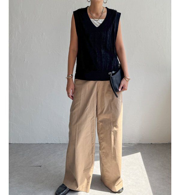 Lbc with Life「フリンジシアーサイドリボンベスト」|ニット・セーター|