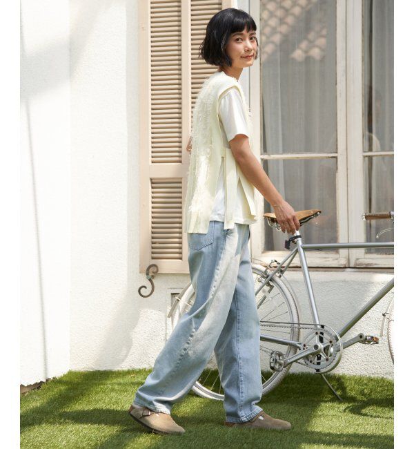 Lbc with Life「フリンジシアーサイドリボンベスト」|ニット・セーター|