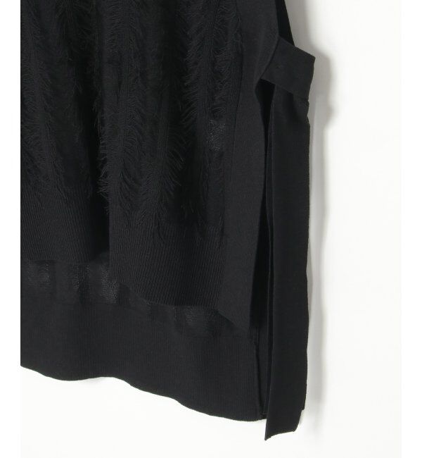 Lbc with Life「フリンジシアーサイドリボンベスト」|ニット・セーター|