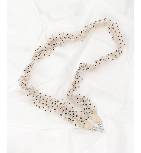 VENCE share style「ハートチュールストラップ」|ネックレス|ベージュ