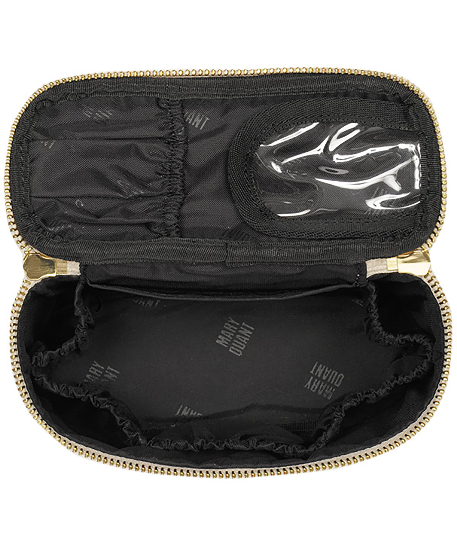 MARY QUANT「シンプルエンボスデイジーバニティ」|ポーチ|