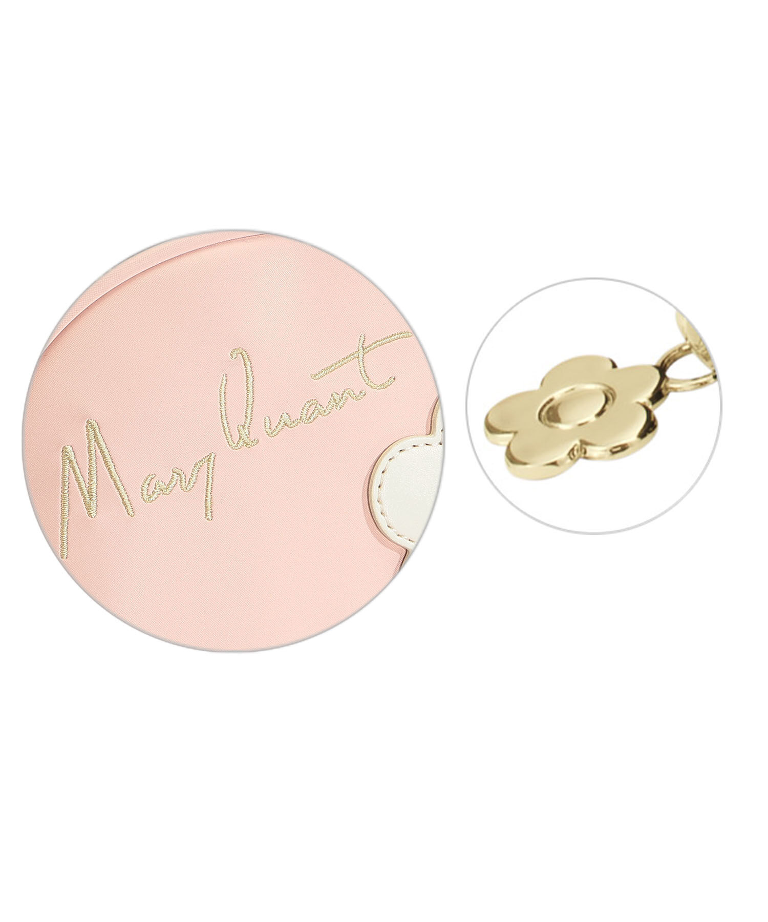 MARY QUANT「サインロゴデイジーパッチ ラウンドポーチ」|ポーチ|