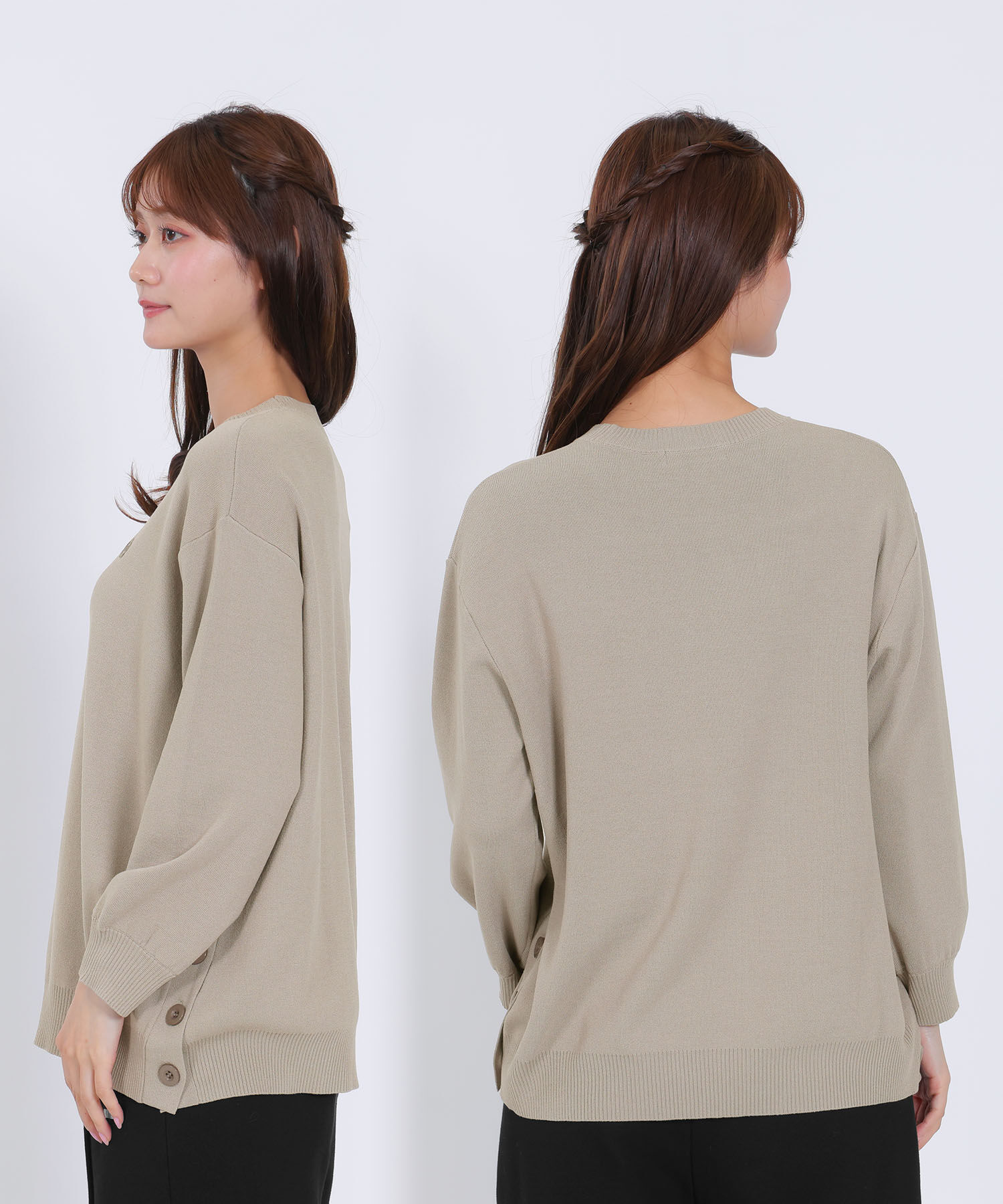 MARY QUANT「サイドボタンニット プルオーバー」|プルオーバー|