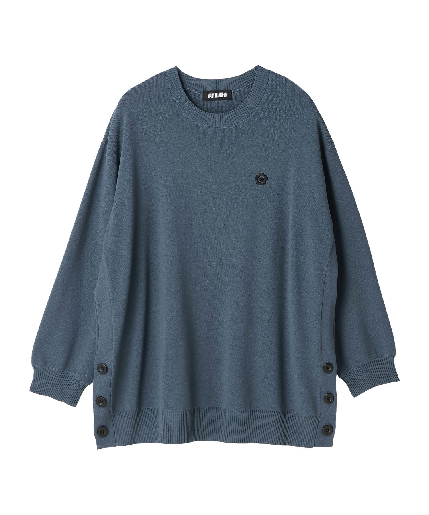 MARY QUANT「サイドボタンニット プルオーバー」|プルオーバー|ブルー