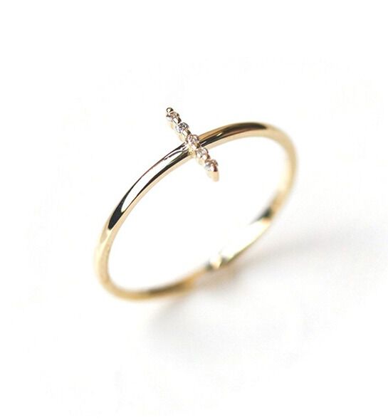  「ダイヤモンド ライン リング | K10YG 〈世界最小〉」|リング|K10 イエローゴールド