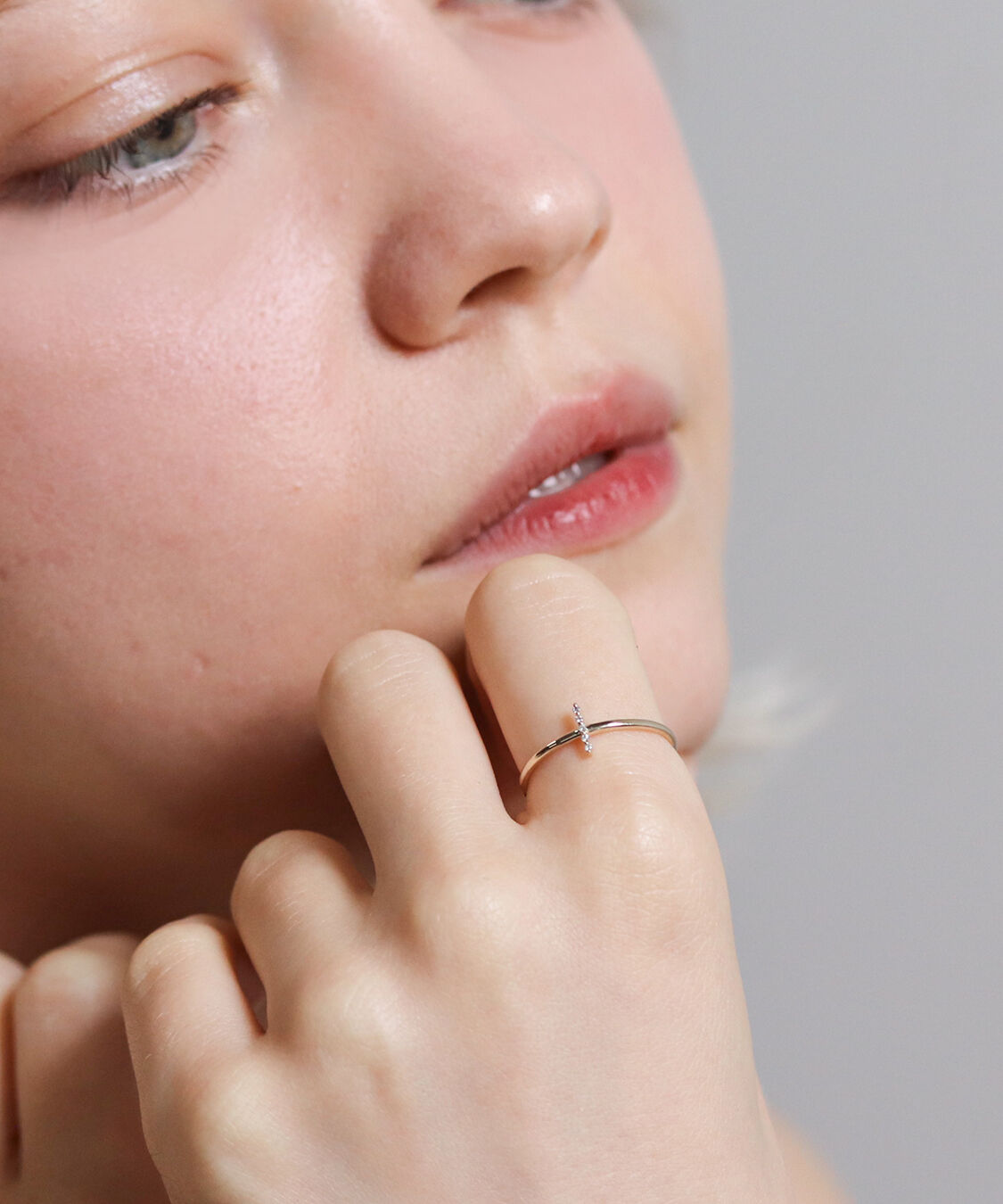  「ダイヤモンド ライン リング | K10YG 〈世界最小〉」|リング|