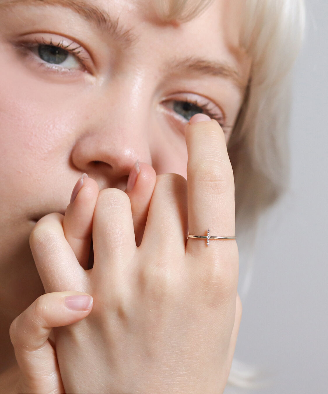  「ダイヤモンド ライン リング | K10YG 〈世界最小〉」|リング|