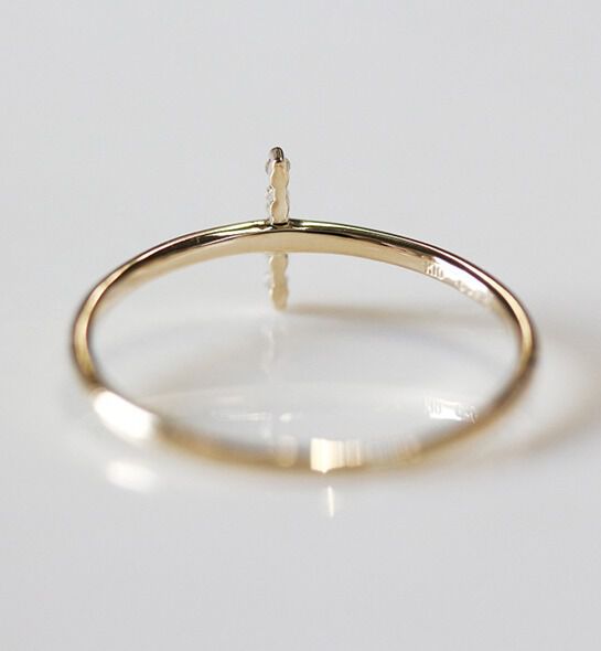  「ダイヤモンド ライン リング | K10YG 〈世界最小〉」|リング|