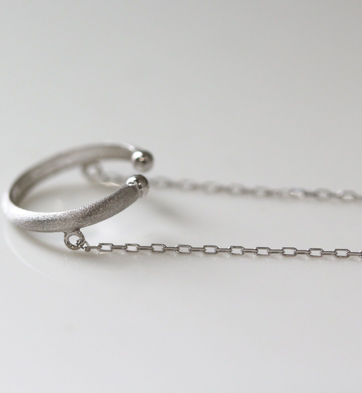  「チェーン イヤーカフ | K10WG  【片耳用」|イヤーカフ|