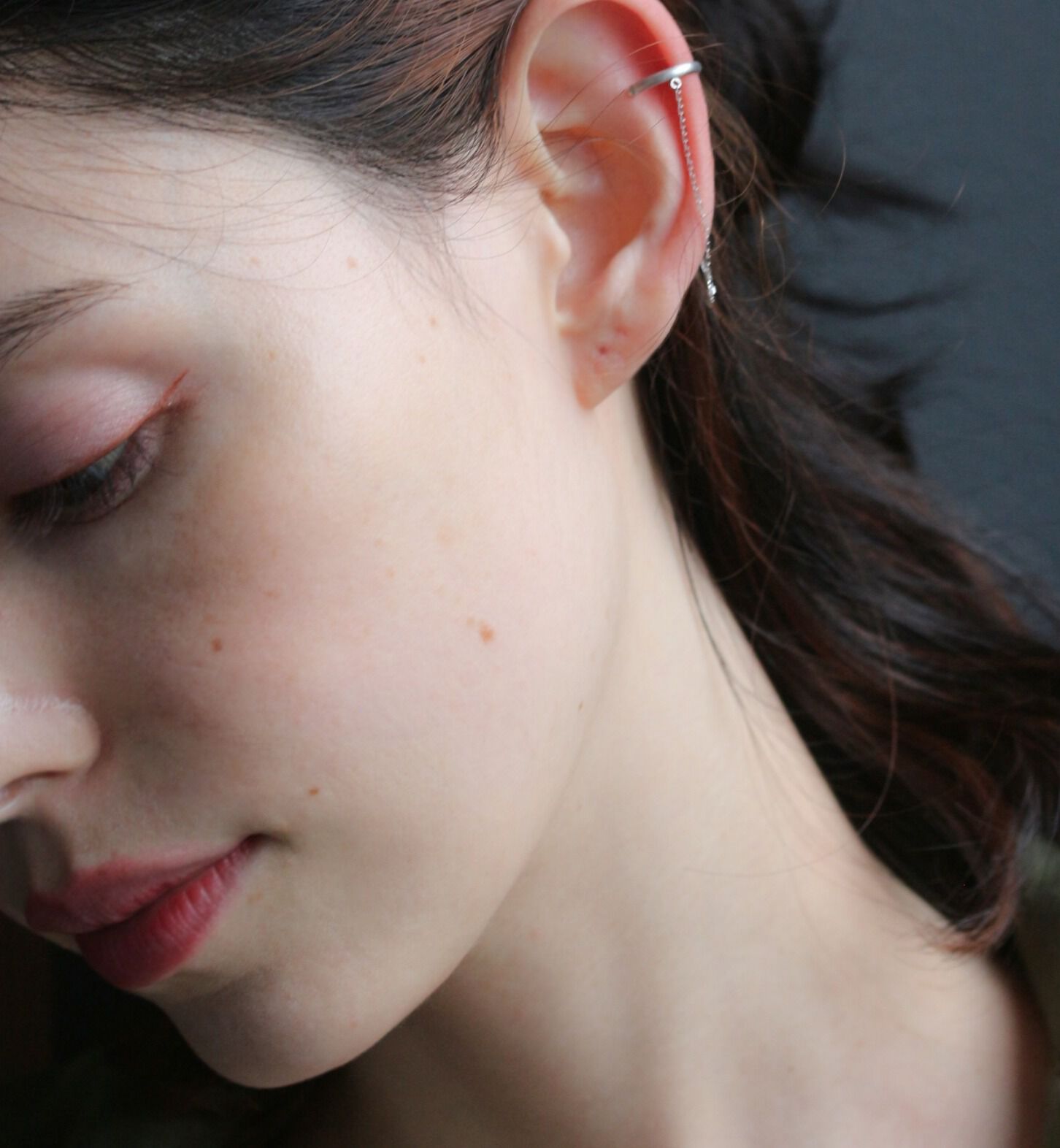  「チェーン イヤーカフ | K10WG  【片耳用」|イヤーカフ|