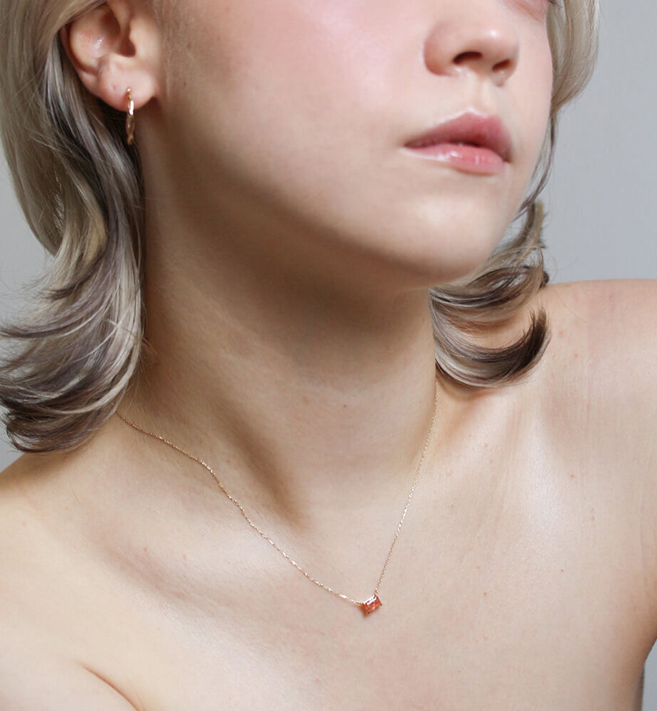  「カラーストーン ネックレス | K10YG」|ネックレス|