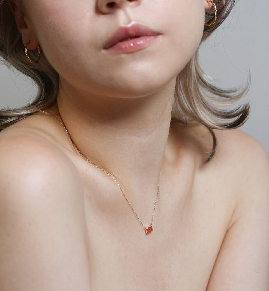  「カラーストーン ネックレス | K10YG」|ネックレス|