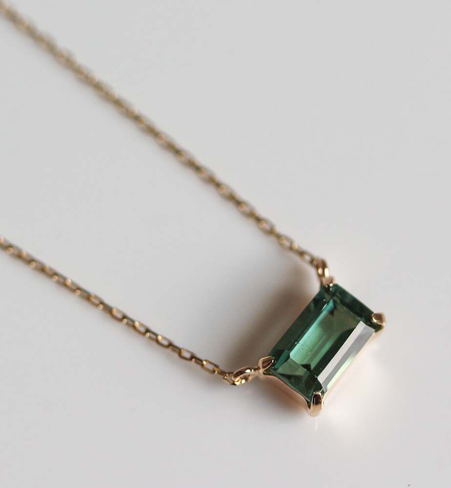  「カラーストーン ネックレス | K10YG」|ネックレス|