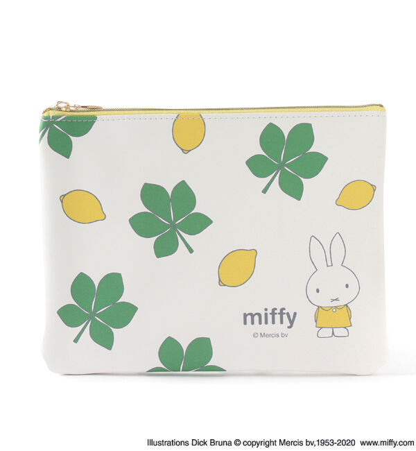  「LEMON フラットポーチ」|ポーチ|WHT