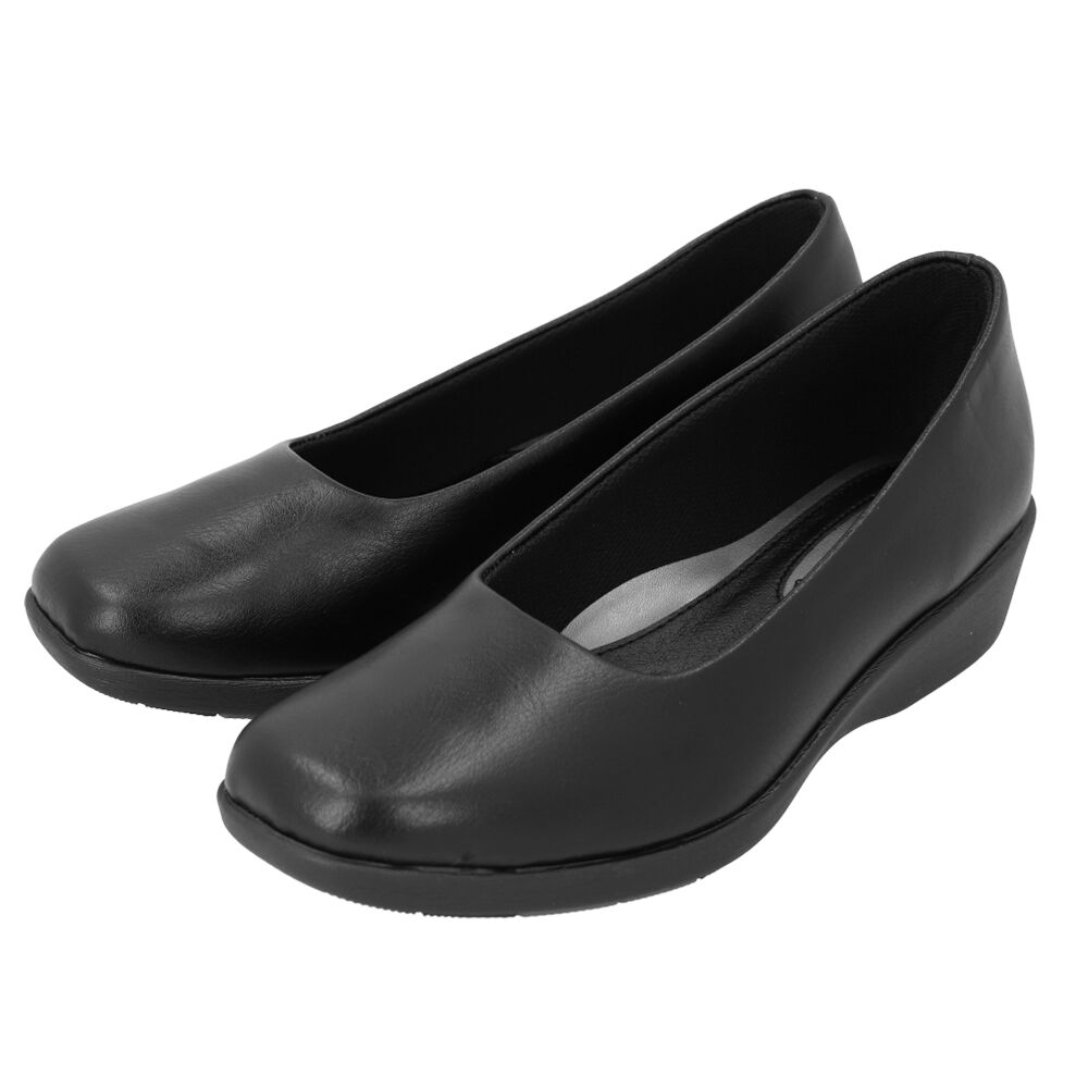 BACKYARD FAMILY「ローヒール パンプス 黒 通販 ストレッチ フォーマル ヒール? フィット 歩きやすい 快適 3E」|パンプス|ブラック1