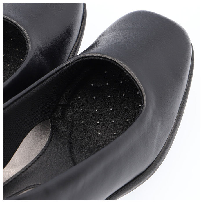 BACKYARD FAMILY「ローヒール パンプス 黒 通販 ストレッチ フォーマル ヒール? フィット 歩きやすい 快適 3E」|パンプス|