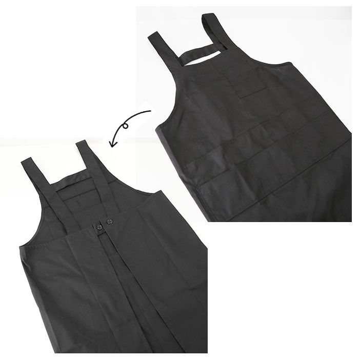 BACKYARD FAMILY「エプロン おしゃれ 通販 エプロン ナチュラル レディース メンズ 男女兼用 ワンピース ブラック」|食器・キッチングッズ|