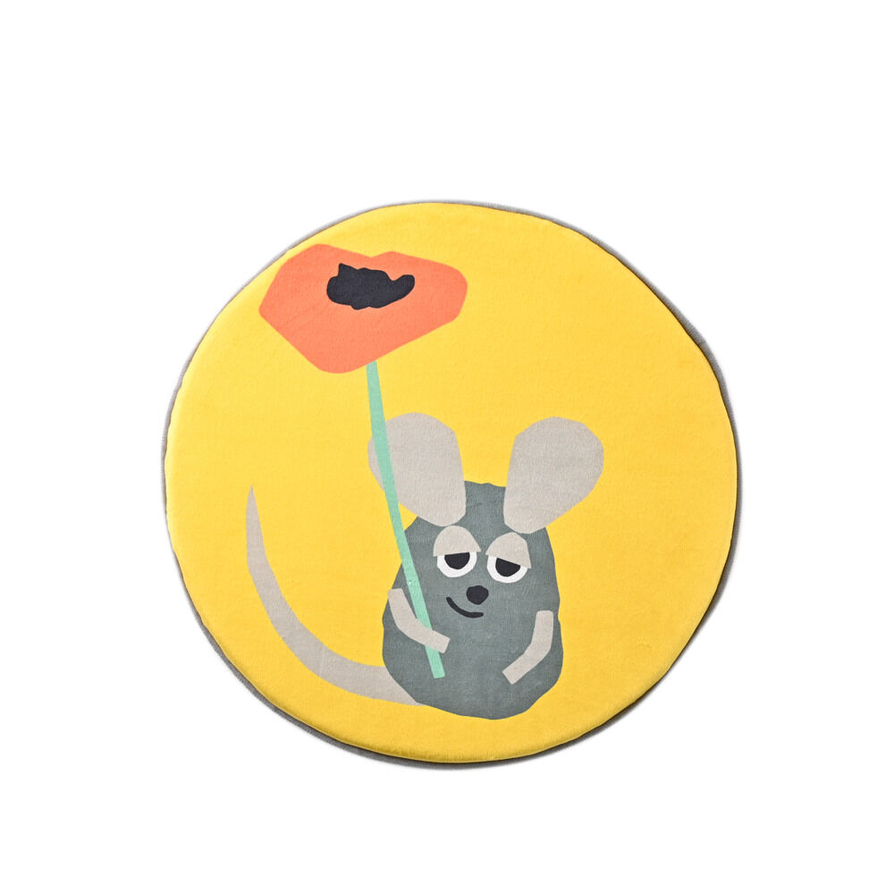 BACKYARD FAMILY「座面クッション 丸型 通販 かわいい おしゃれ チェアパッド 丸 シートクッション 円形」|その他|イエロー1