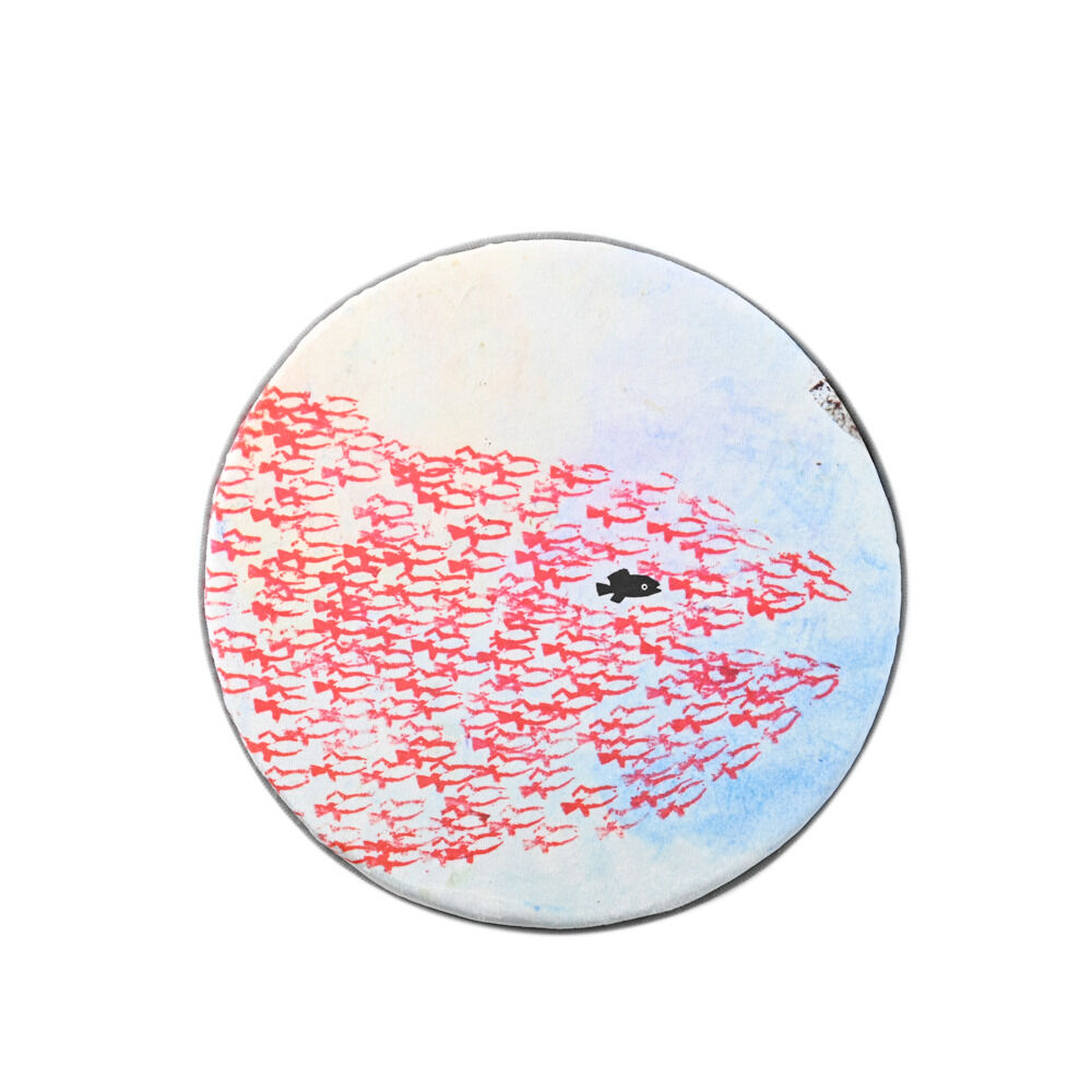 BACKYARD FAMILY「座面クッション 丸型 通販 かわいい おしゃれ チェアパッド 丸 シートクッション 円形」|その他|レッド1