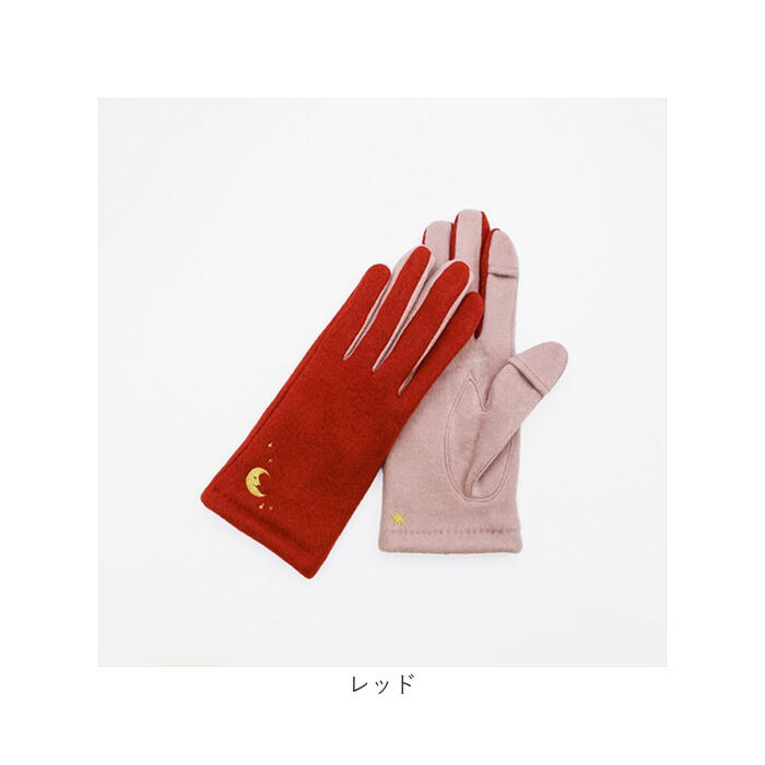 BACKYARD FAMILY「クロダ 手袋 レディース 通販 グローブ 手ぶくろ 暖かい かわいい 刺繍 スマートフォン対応」|手袋|