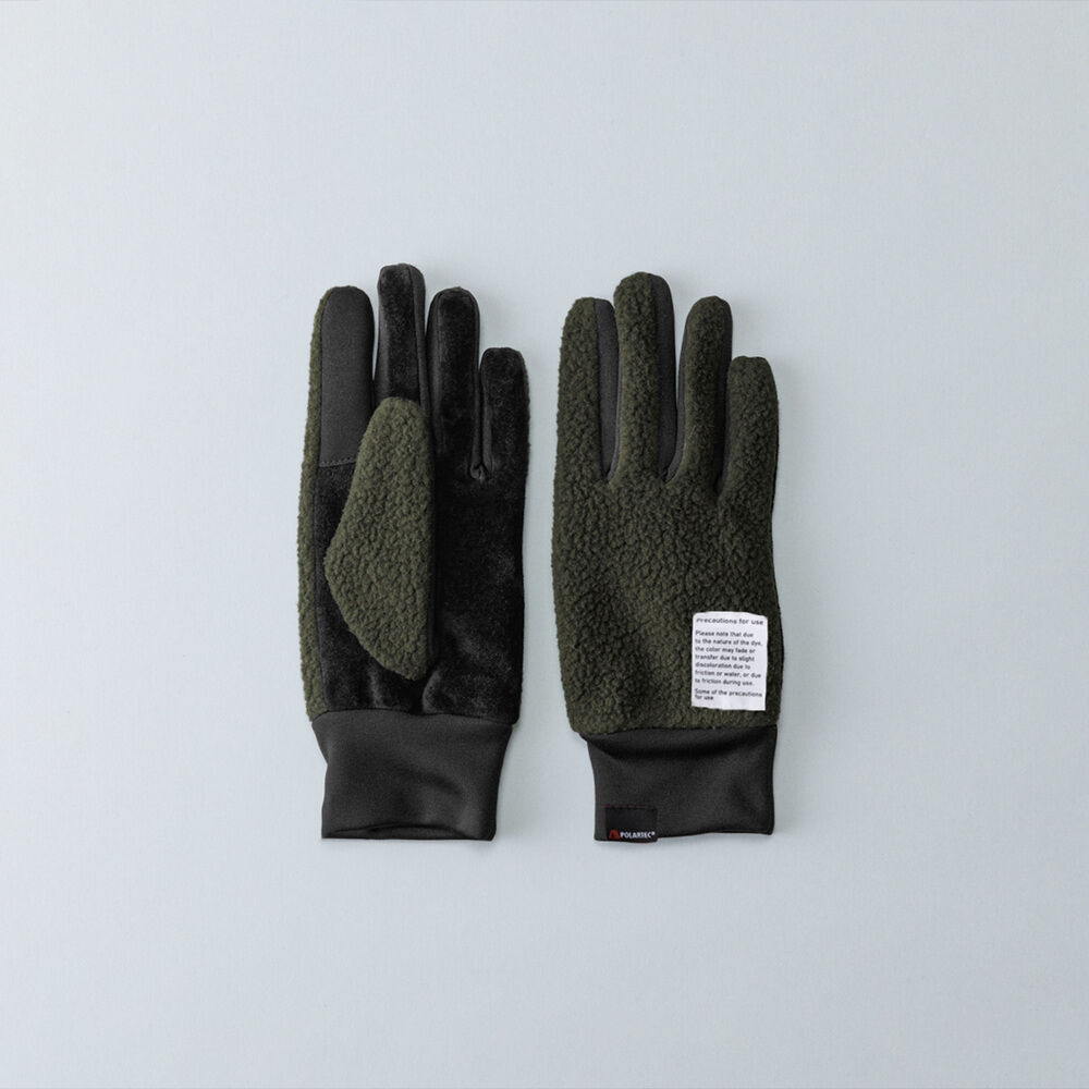 BACKYARD FAMILY「クロダ 手袋 レディース 通販 グローブ 手ぶくろ 暖かい かわいい 通勤 通学 POLARTEC」|手袋|グリーン1