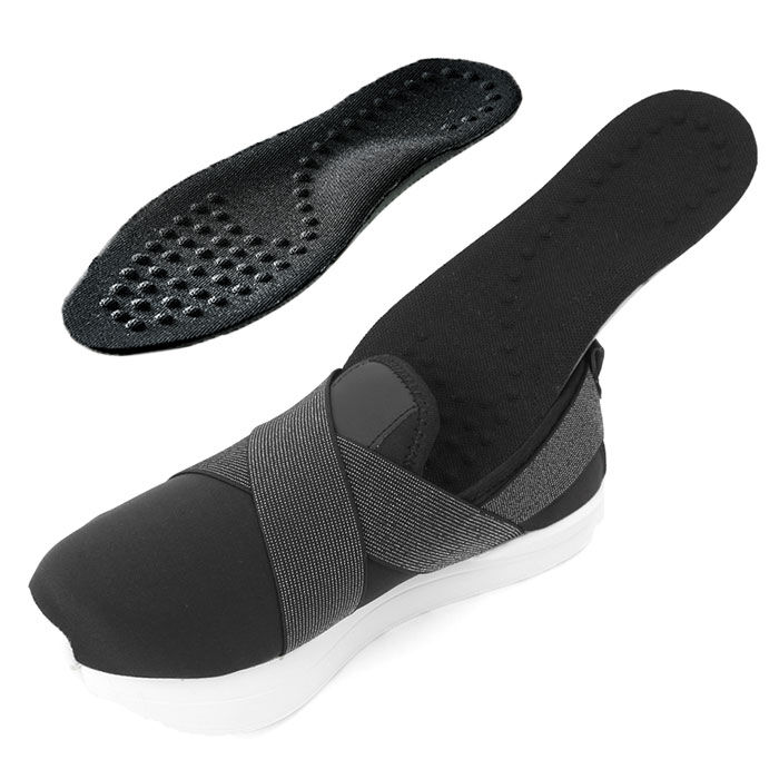 BACKYARD FAMILY「ウォーキングシューズ レディース 4e 通販 スニーカー 黒 履きやすい おしゃれ 紐なし 幅広」|スリッポン|