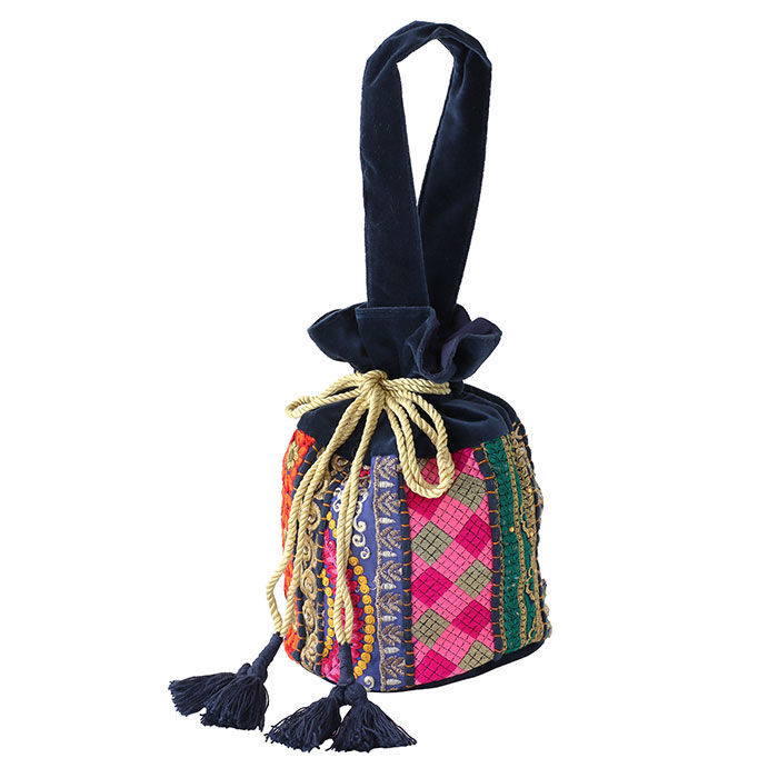 BACKYARD FAMILY「巾着バッグ 巾着袋 レディース カンバディアパッチ 通販 巾着バック 巾着 ポーチ バッグ バック」|ポーチ|