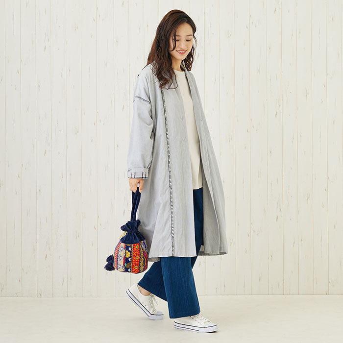 BACKYARD FAMILY「巾着バッグ 巾着袋 レディース カンバディアパッチ 通販 巾着バック 巾着 ポーチ バッグ バック」|ポーチ|